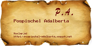 Pospischel Adalberta névjegykártya